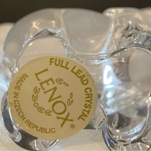 Lenox Elephant & Dolphin Lot Lead Fine Crystal Figurine Czech Republic EUC - Picture 7 of 7